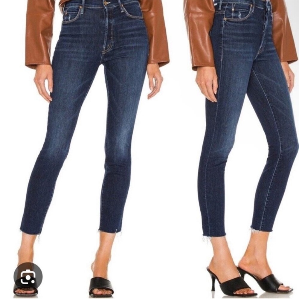 Women's MOTHER The Stunner Ankle Fray Jeans Wash Teaming Up